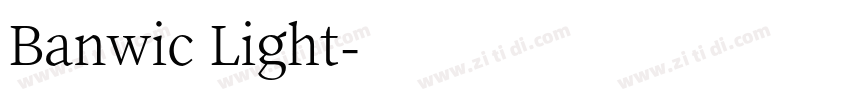 Banwic Light字体转换